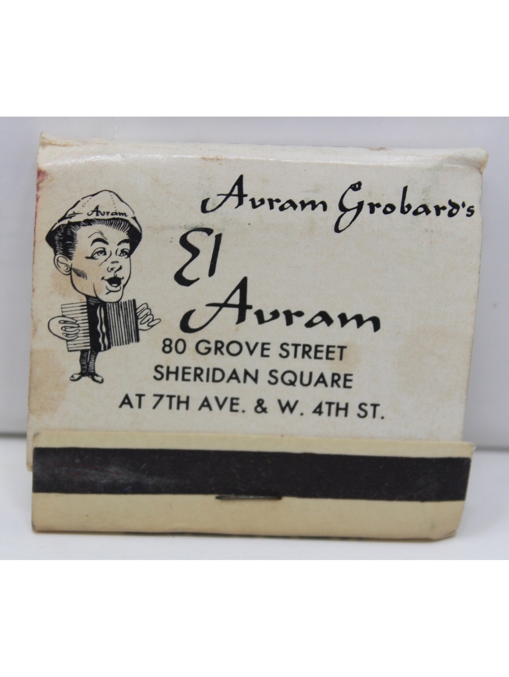 Vintage 60s Matchbook Avram Grobard's El Avram New York Mediterranean Night Club